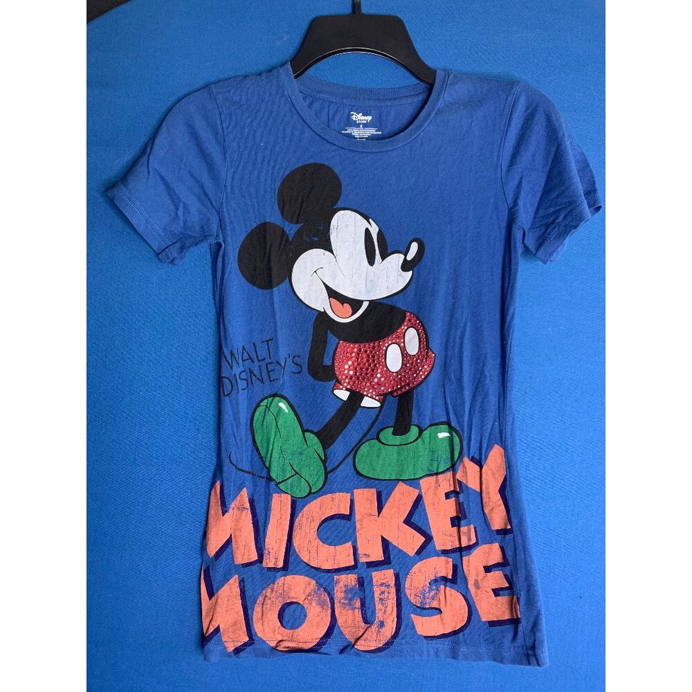 Disney - Mickey Mouse blue embellished graphic tee - S